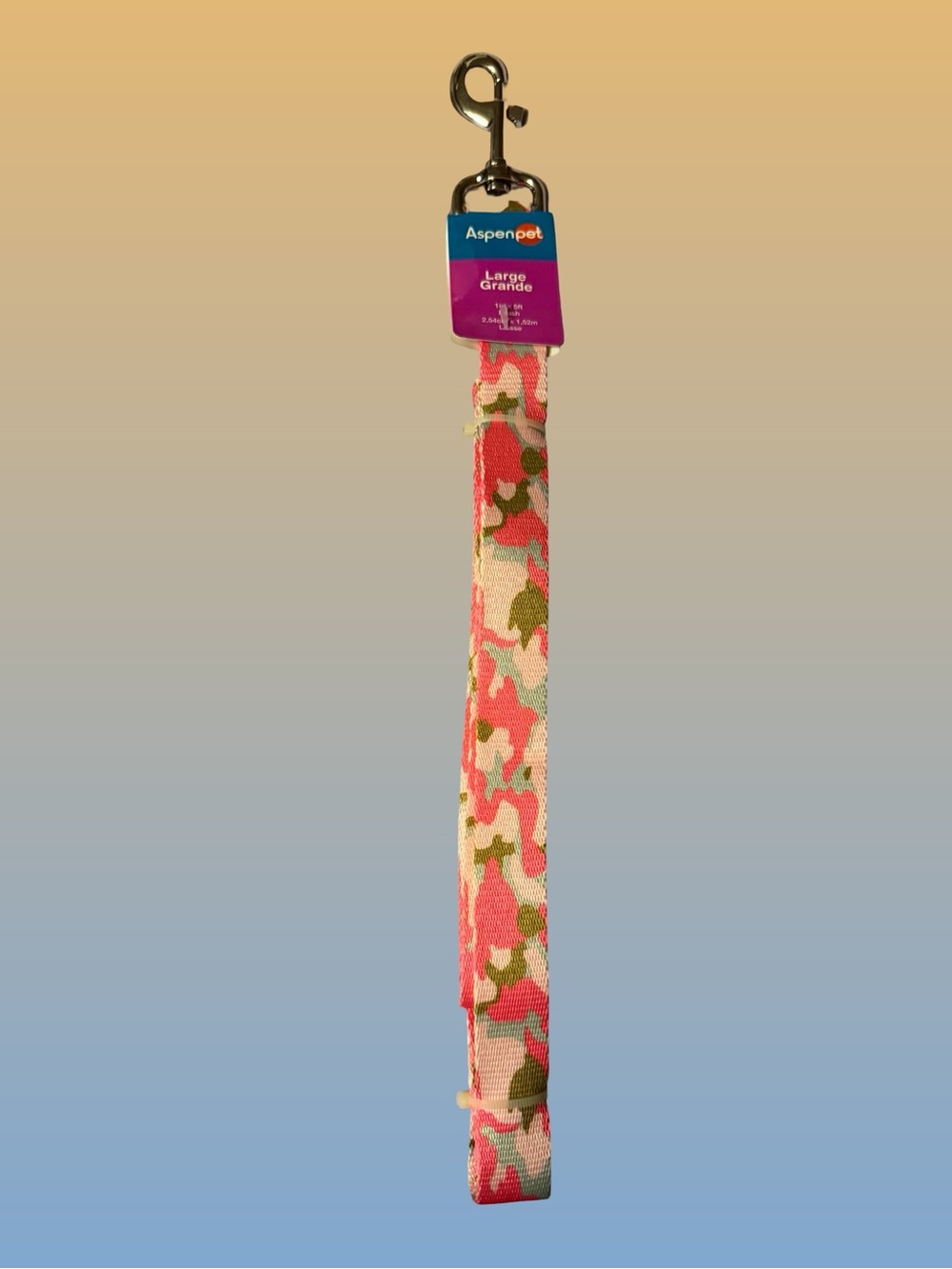AspenPet Camo Dog Leash - Large Green or Pink
